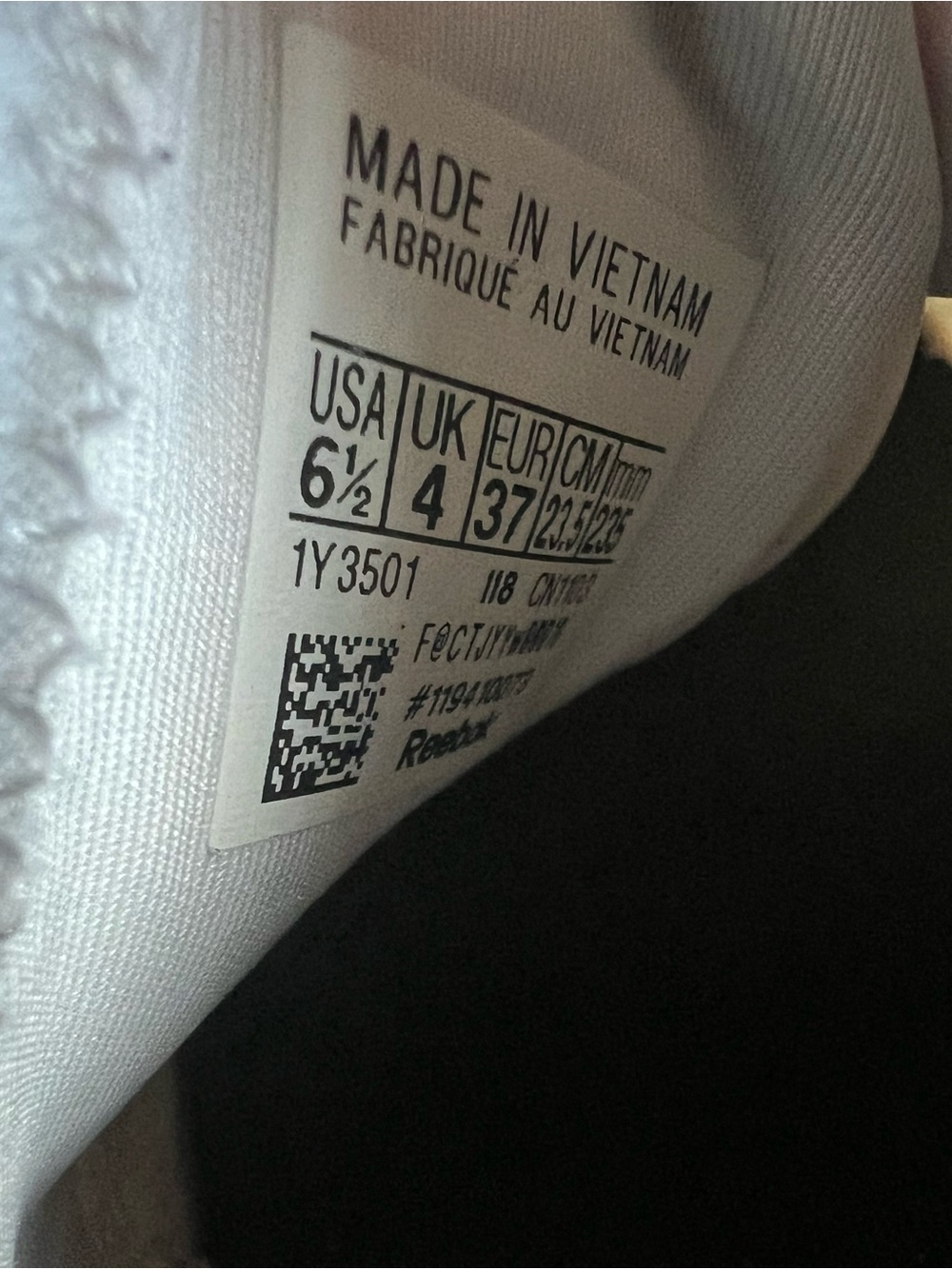 Reebok 6 1/2 Light Gray Knit Athletic Sneakers - Picture 6 of 12
